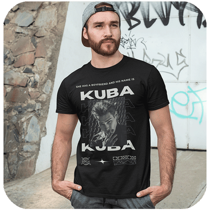 Koszulka dla dziewczyny z napisem | Personalizowana koszulka ze zdjęciem chłopaka