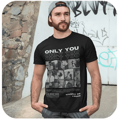 Koszulka Only You z własnymi zdjęciami i napisem