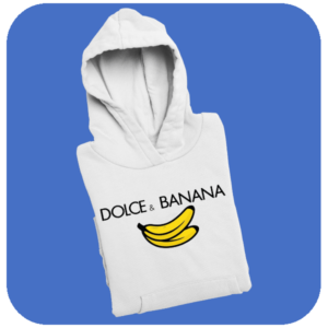 Hoodie z nadrukiem Dolce Banana - bluzy Bananowa Elegancja