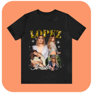 Koszulka Retro Jennifer Lopez – Błyszcz jak Gwiazda Pop