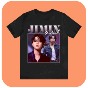 Koszulka Retro Jimin – Subtelny Urok K-Popowej Sceny