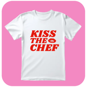 Bekowa Koszulka Kiss the Cheef Idealna na Grilla i Domowe Kucharzenie