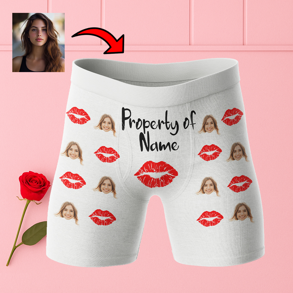 Bokserki Property of z Twarzą Dziewczyny