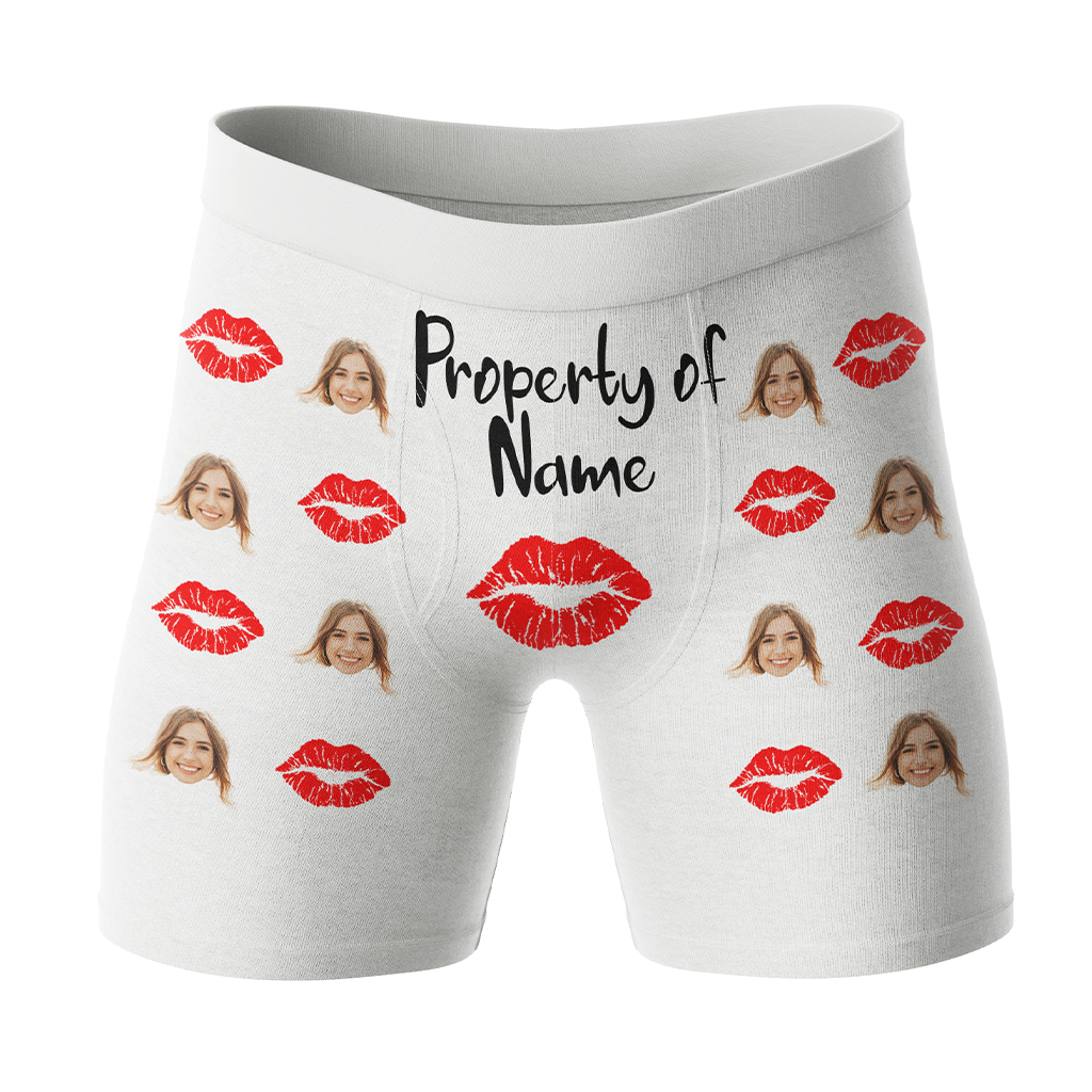 Bokserki Property of z Twarzą Dziewczyny