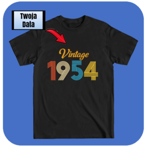Personalizowana Koszulka Vintage z Twoją Datą Retro Design