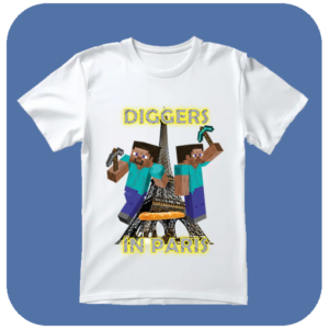 Koszulka ze śmiesznym nadrukiem Diggers in Paris