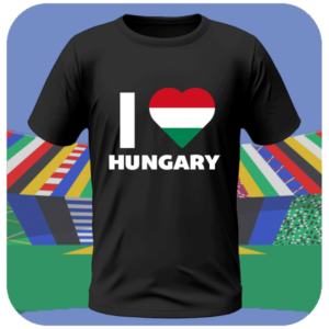 Koszulka na euro 2024 - Koszulka I Love Hungary