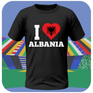 Koszulka na euro 2024 - Koszulka I Love Albania