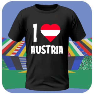 Koszulka na euro - Koszulka I Love Austria