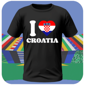 Koszulka na euro - Koszulka I Love Croatia