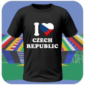 Koszulka na euro 2024 - Koszulka I Love Czech Republic