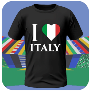 Koszulka na euro 2024 - Koszulka I Love Italy