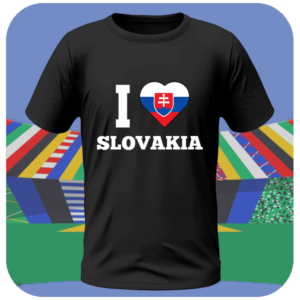 Koszulka na euro - Koszulka I Love Slovakia