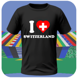 Koszulka na euro - Koszulka I Love Switzerland