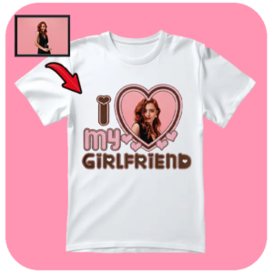 Personalizowana Koszulka I Love My Girlfriend z Twoim Zdjęciem