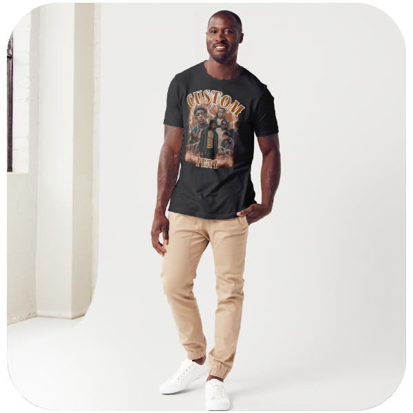 Koszulka Vintage Custom z Twoich zdjęć i napisów
