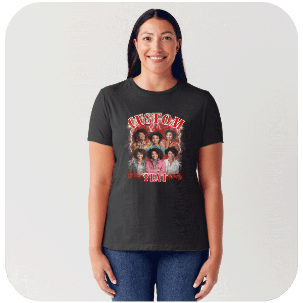 Koszulka Vinrtage z Twoimi Zdjęciami i napisami