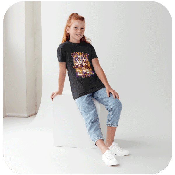 Koszulka Vintage Bootleg ze Zdjęciami i Tekstem - Cheerleading Edition