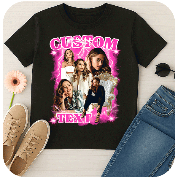 Koszulka Vintage z niestandardowym tekstem i zdjęciami