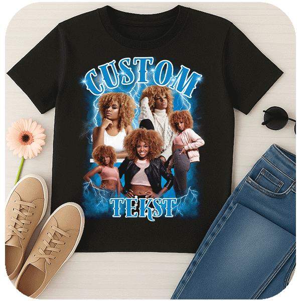 Personalizowana koszulka Bootleg z Twoimi zdjęciami i napisem