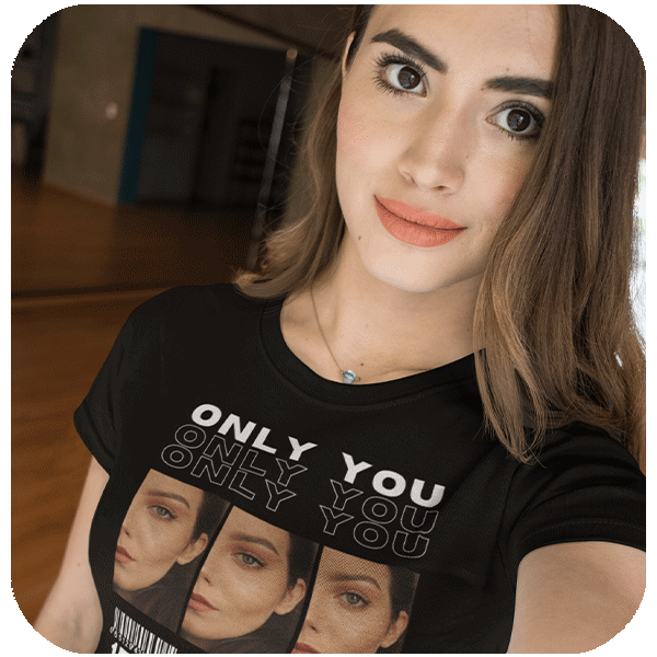 Koszulka Only You z własnym nadrukiem | Personalizowana koszulka dla par ze zdjęciem