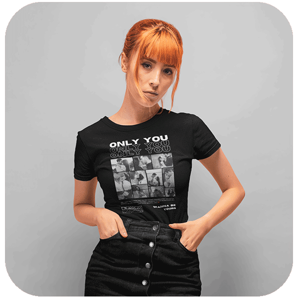 Koszulka Only You z własnymi zdjęciami i napisem