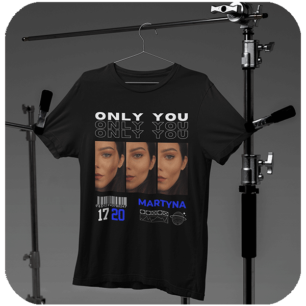 Koszulka Only You z własnym nadrukiem | Personalizowana koszulka dla par ze zdjęciem
