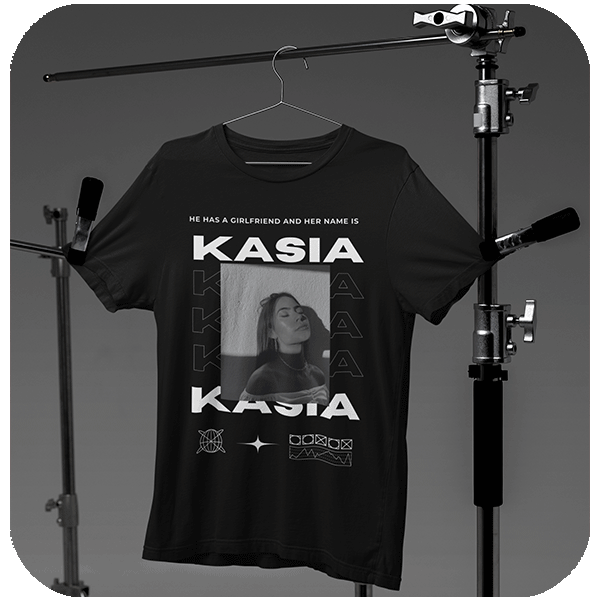 Koszulka dla chłopaka z napisem | Personalizowana koszulka ze zdjęciem dziewczyny