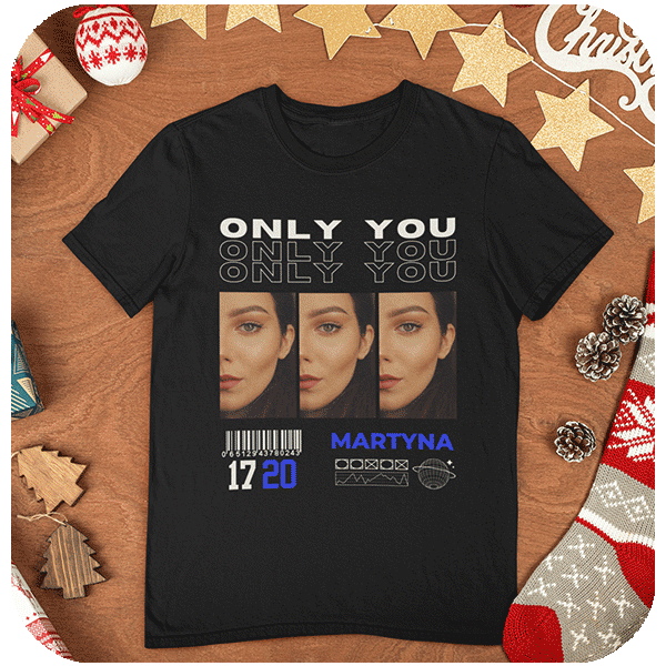 Koszulka Only You z własnym nadrukiem | Personalizowana koszulka dla par ze zdjęciem