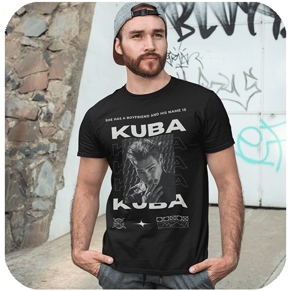 Koszulka dla dziewczyny z napisem | Personalizowana koszulka ze zdjęciem chłopaka