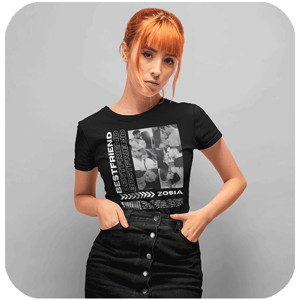 Koszulka Best Friend z własnym nadrukiem | Personalizowana koszulka dla przyjaciółki ze zdjęciem