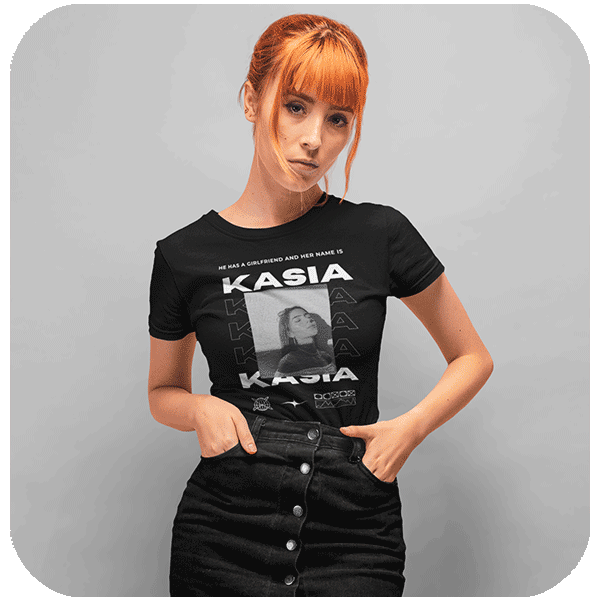 Koszulka dla chłopaka z napisem | Personalizowana koszulka ze zdjęciem dziewczyny