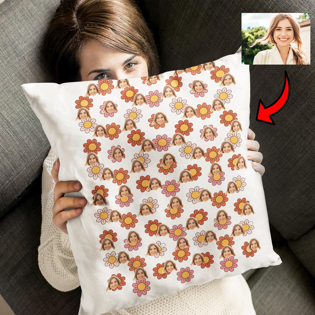 Poduszka ze zdjęciem Kwiatki
