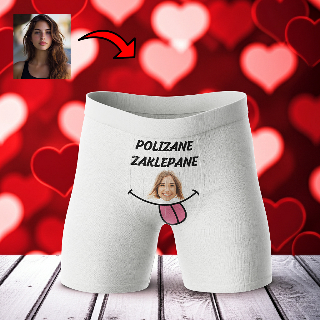 Bokserki ze zdjęciem Polizane Zaklepane | Personalizowane bokserki dla mężczyzny