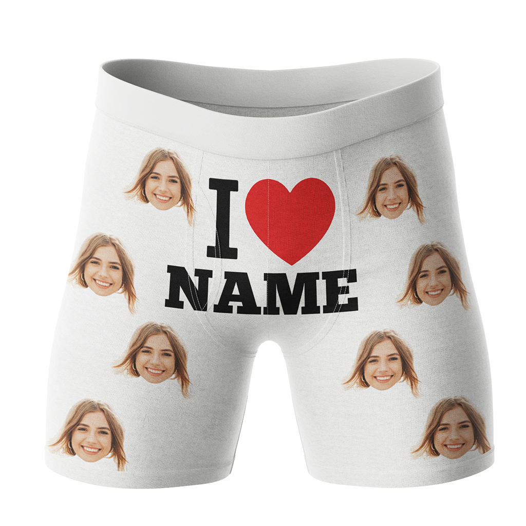 Bokserki z Napisem I Love Name