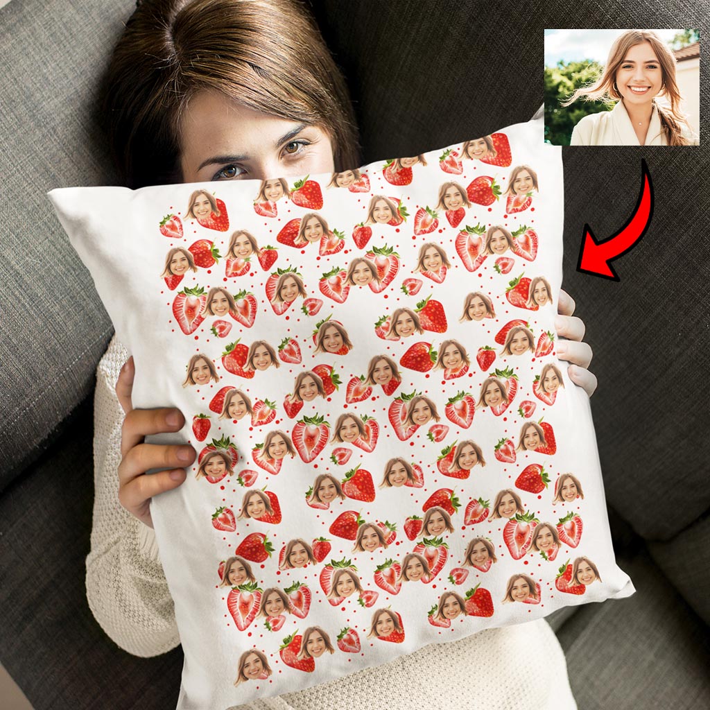 Poduszka ze zdjęciem - Truskawki - obrazek 2