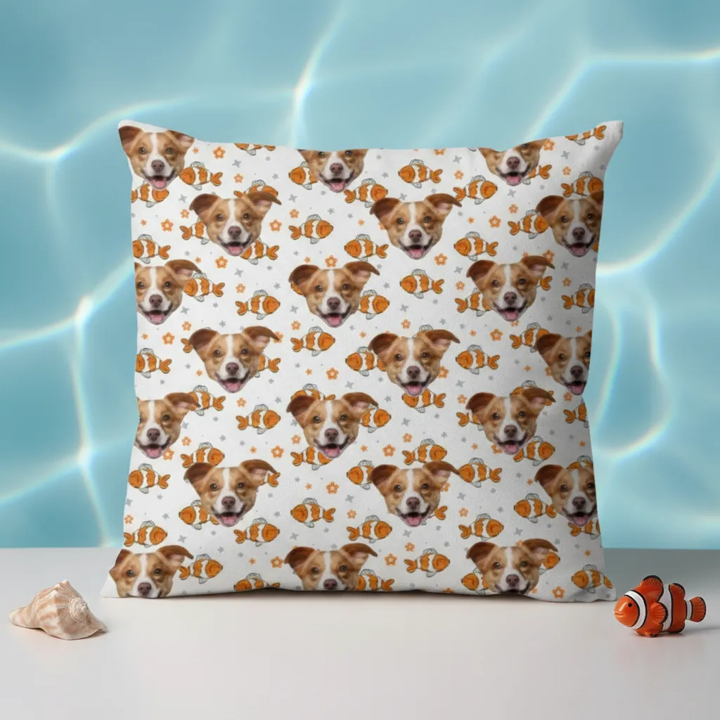 Poduszka z nadrukiem Rybki