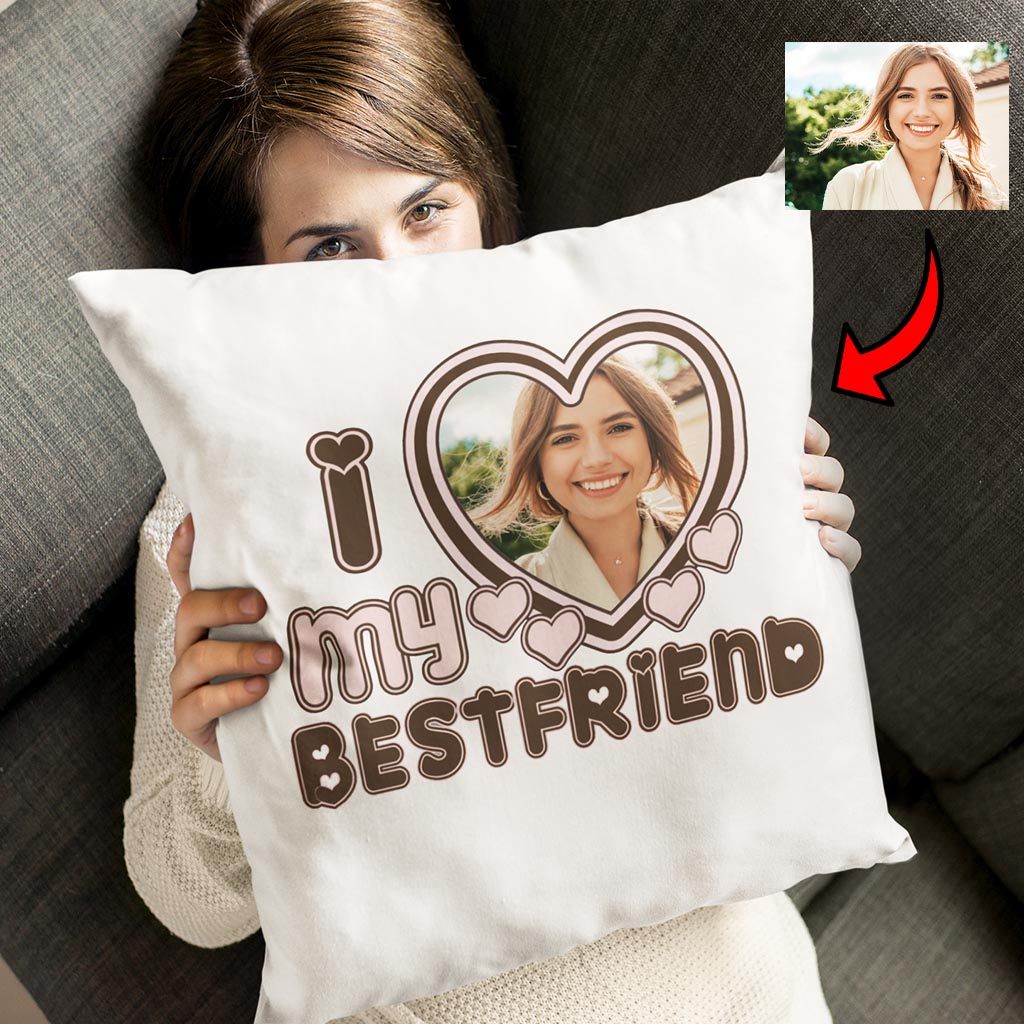 Poduszka ze zdjęciem I Love my Best friend
