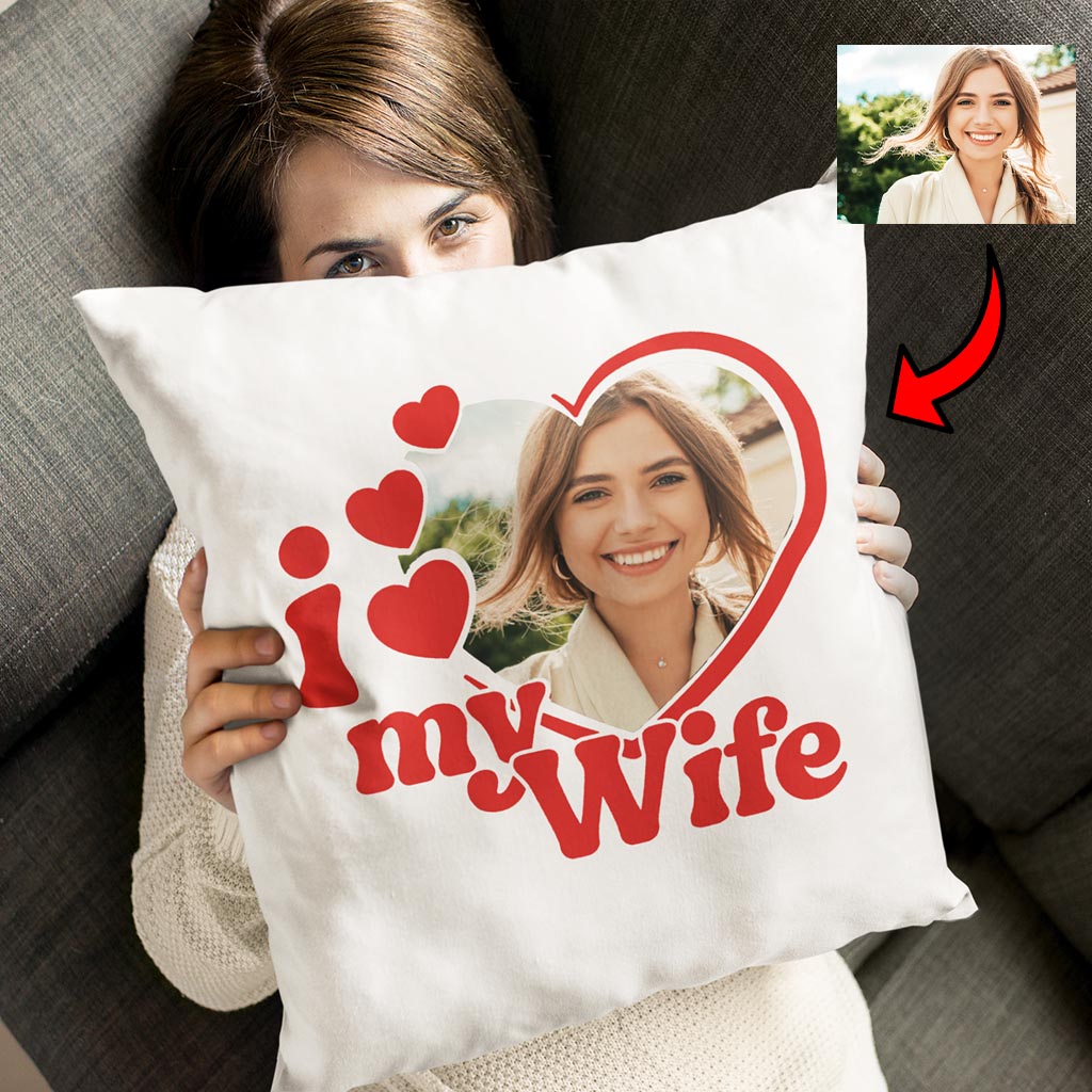 Poduszka z własnym nadrukiem I Love My Wife