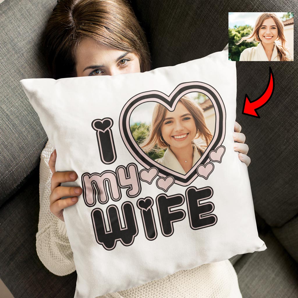 Poduszka ze Zdjęciem I Love My Wife