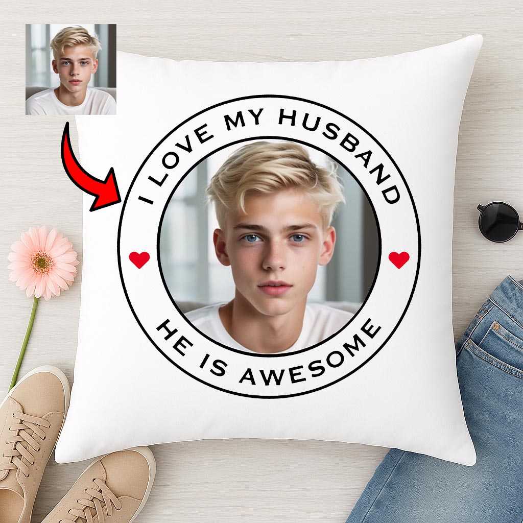 Poduszka z Twoim zdjęciem I Love My Husband