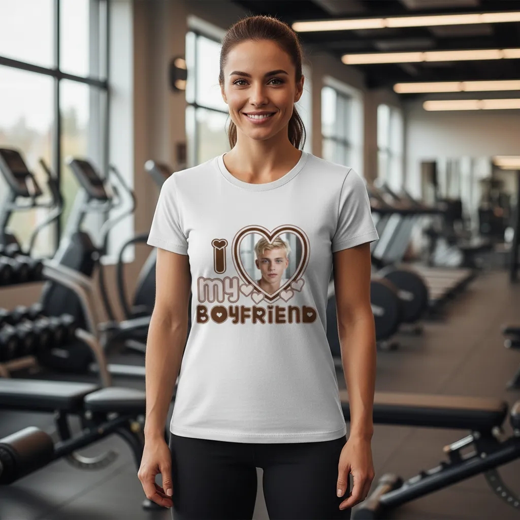 Koszulka ze zdjęciem I Love My Boyfriend - obrazek 3