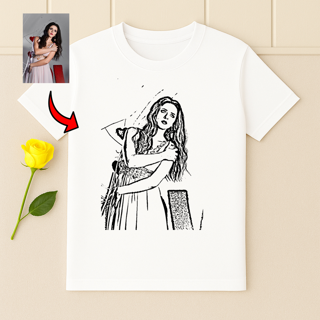 Koszulka Personalizowana – Rysunek ze Zdjęcia